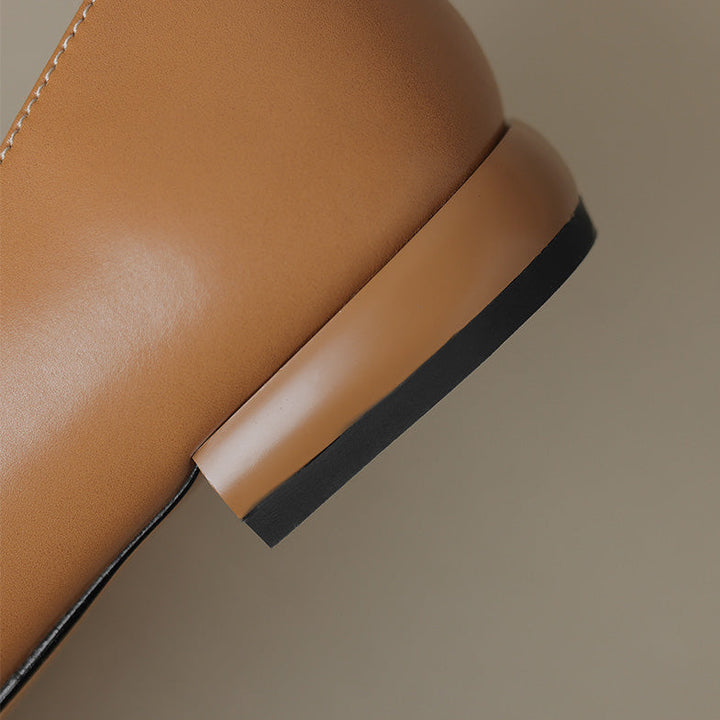Womens Flats Genuine Leather Slip-On Style