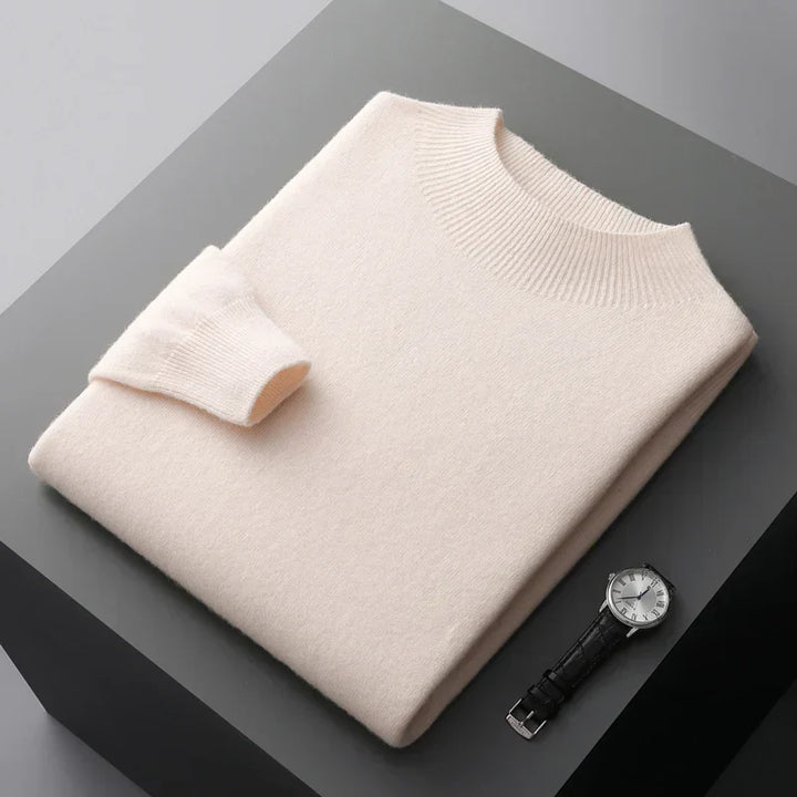 Mens Wool Sweater Cozy Knitwear Regular Fit
