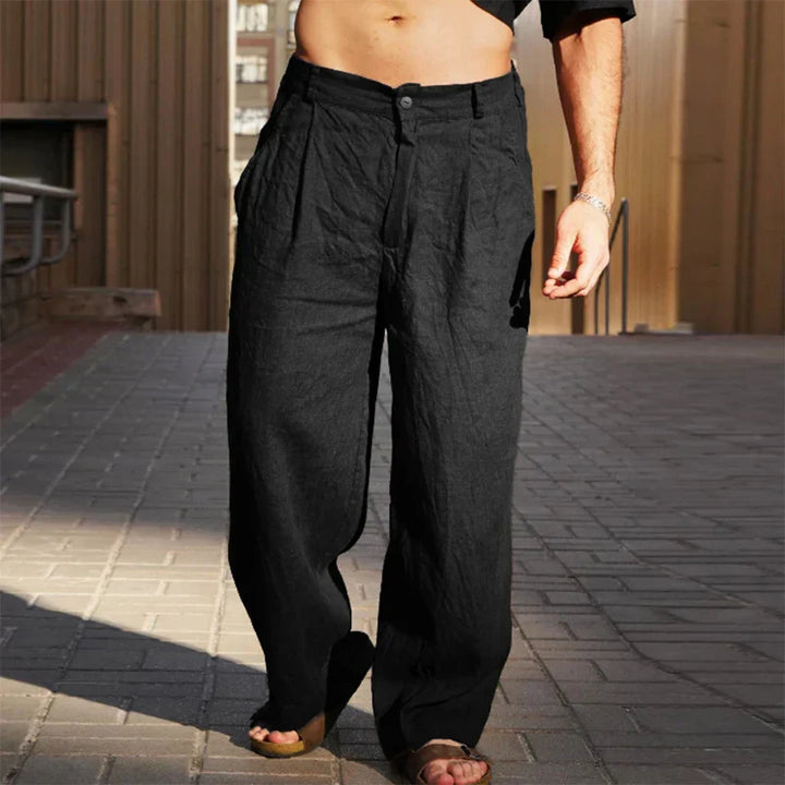 Mens Trousers Comfortable Loose Fit