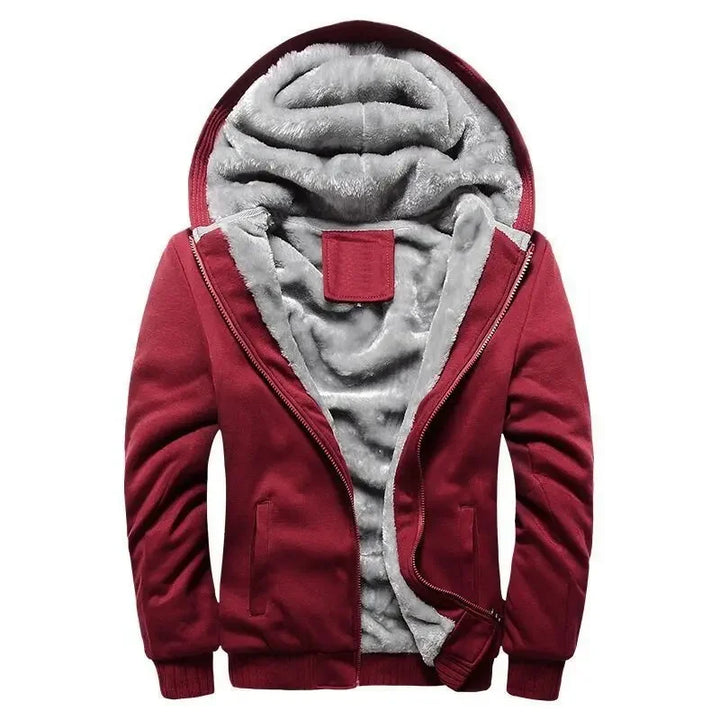 Unisex Quilted Fleece Jacket with Hooded Design