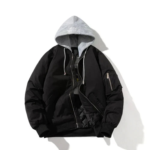 Mens Bomber Jacket Pilot Style Durable Fabric