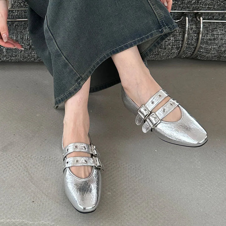 Womens Mary Jane Flats Classic Comfort