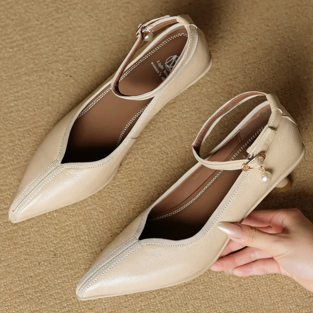 Womens Heels Genuine Leather Classic Fit