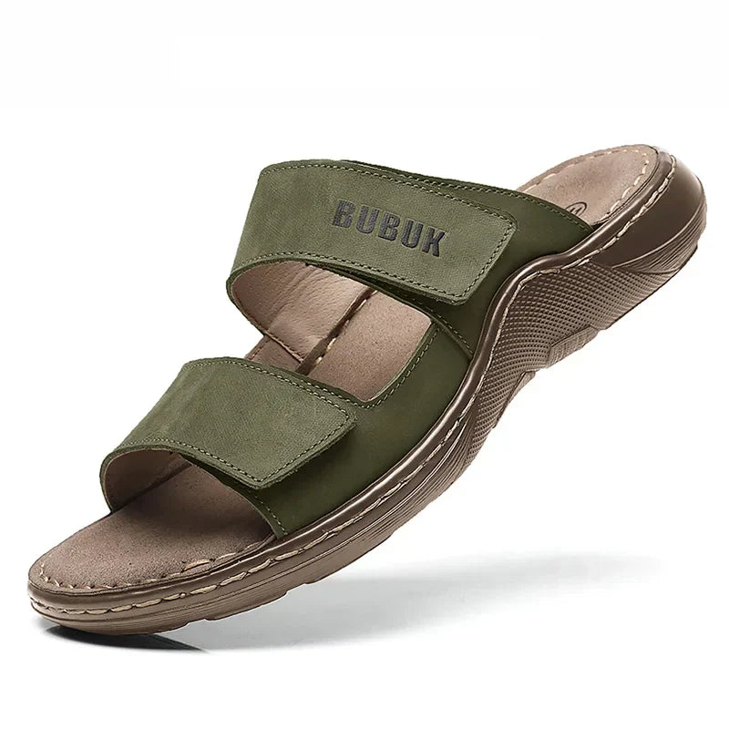 Mens Water Shoes Real Leather Slip-On - BritishMode