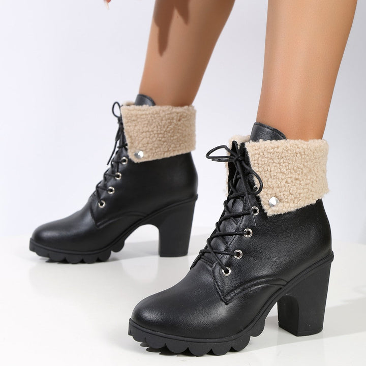 Womens Snow Boots with Laces Classic Style
