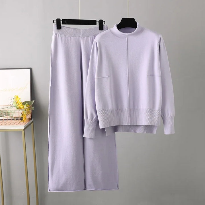 Womens Sweater Set Knit Cozy Fit