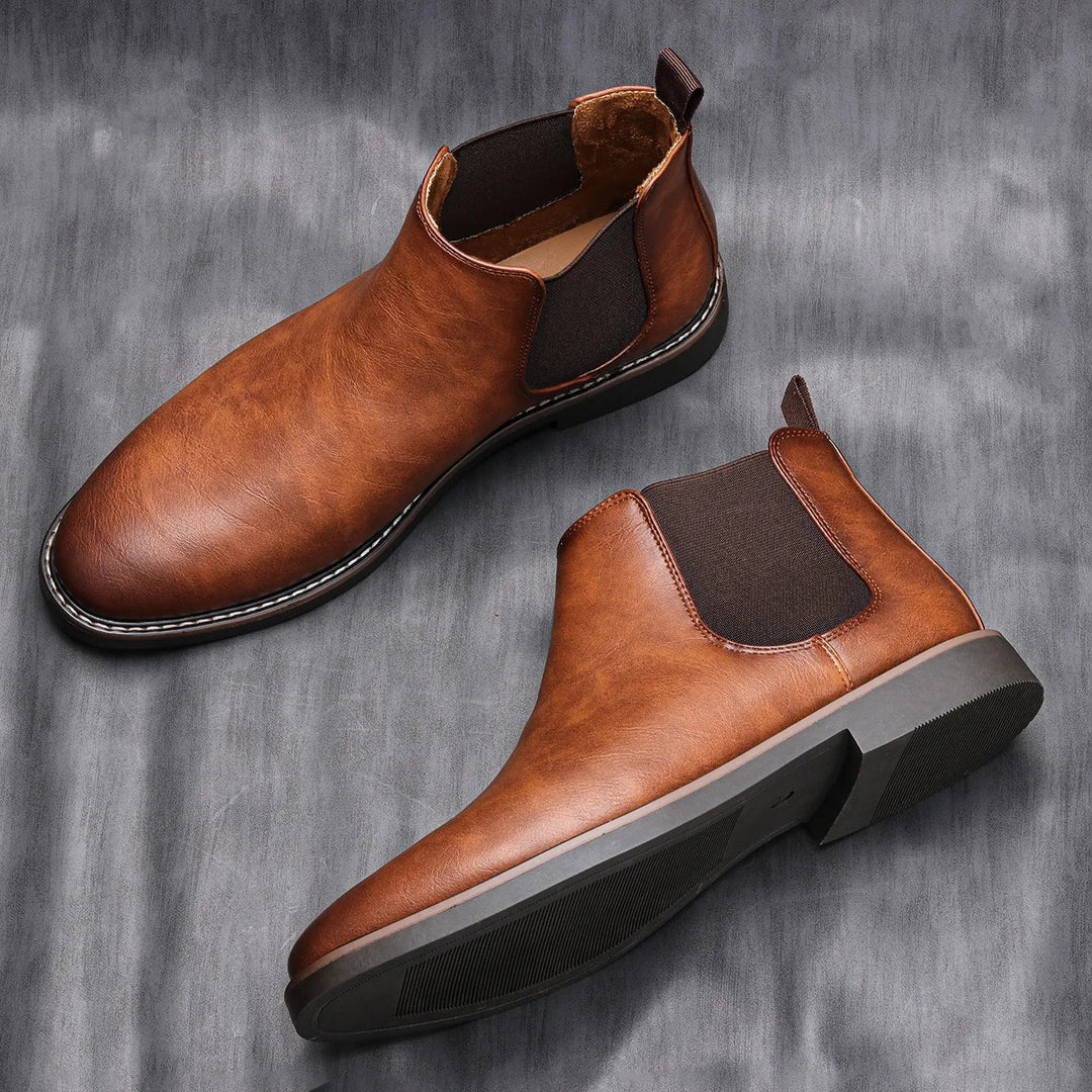 Mens Chelsea Boots Waterproof with Elastic Side Panels