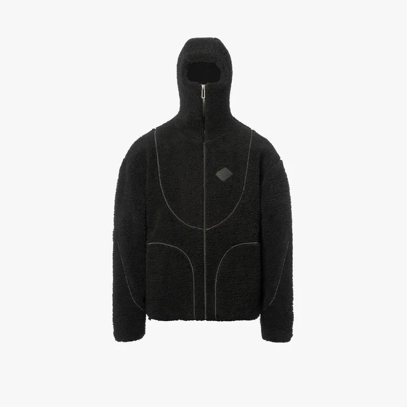 Unisex Fleece Jacket with Color Block Design Relaxed Fit - BritishMode