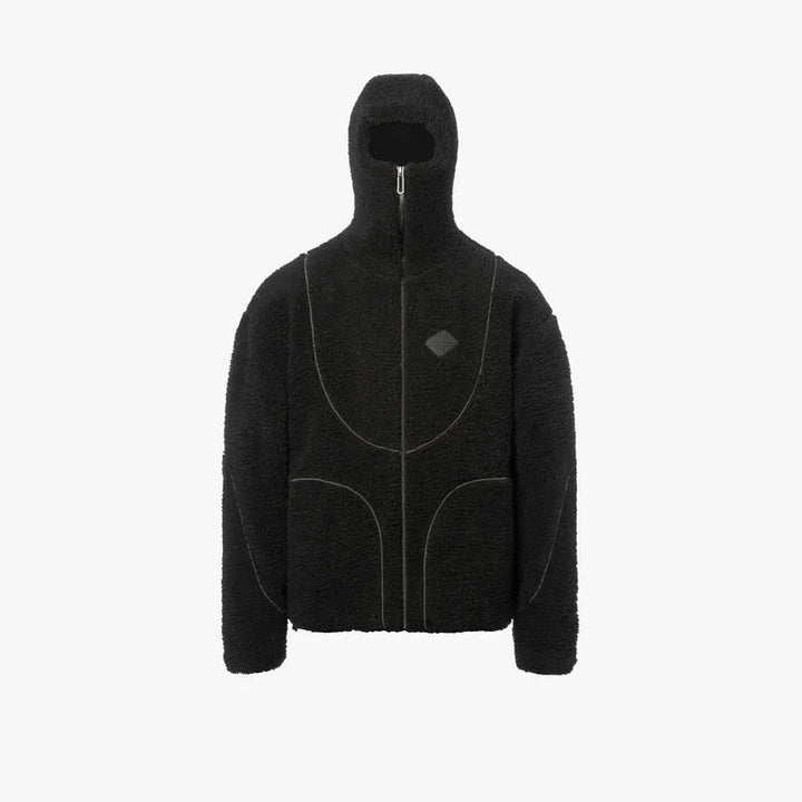 Unisex Fleece Jacket with Color Block Design Relaxed Fit - BritishMode