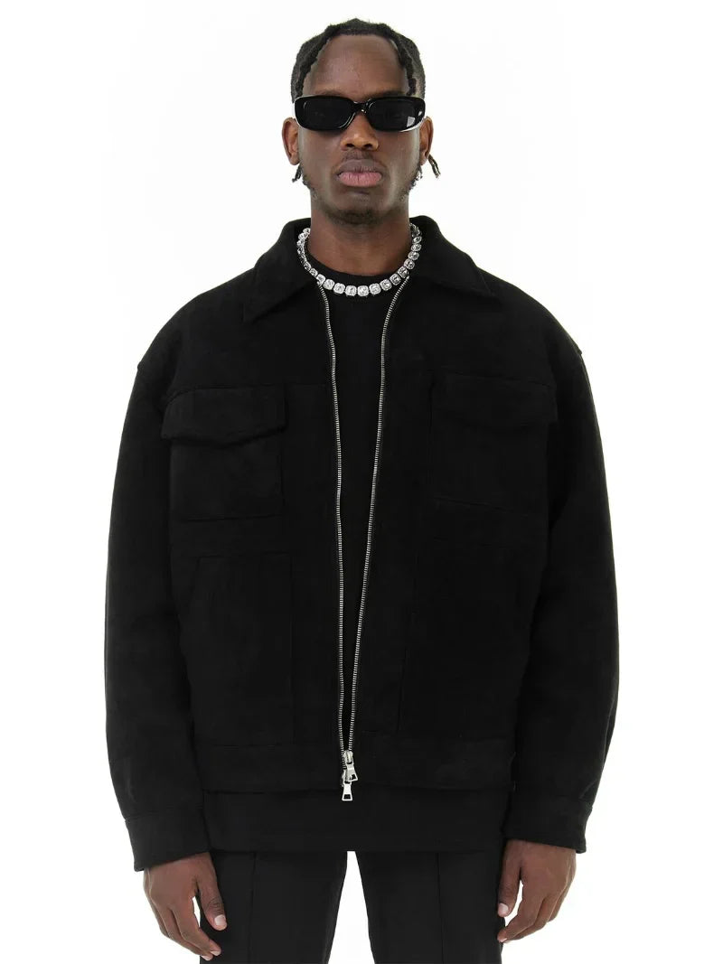 Mens Suede Jacket Stylish Comfortable Fit