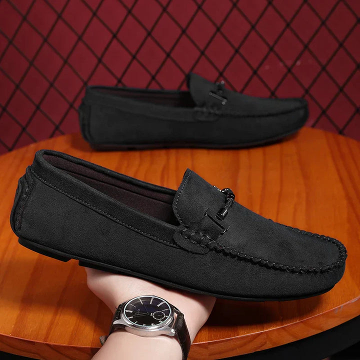Mens Suede Loafers Slip-On Comfortable