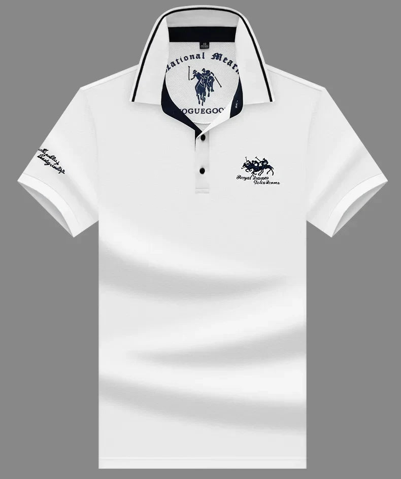Mens Polo Shirt Cotton Classic Fit Smart Casual