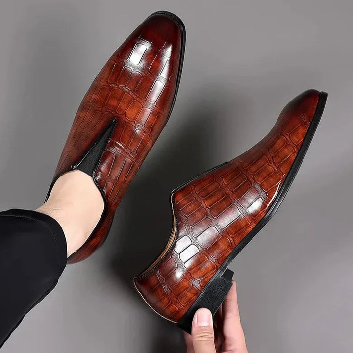 Mens Loafers Genuine Leather Slip-On