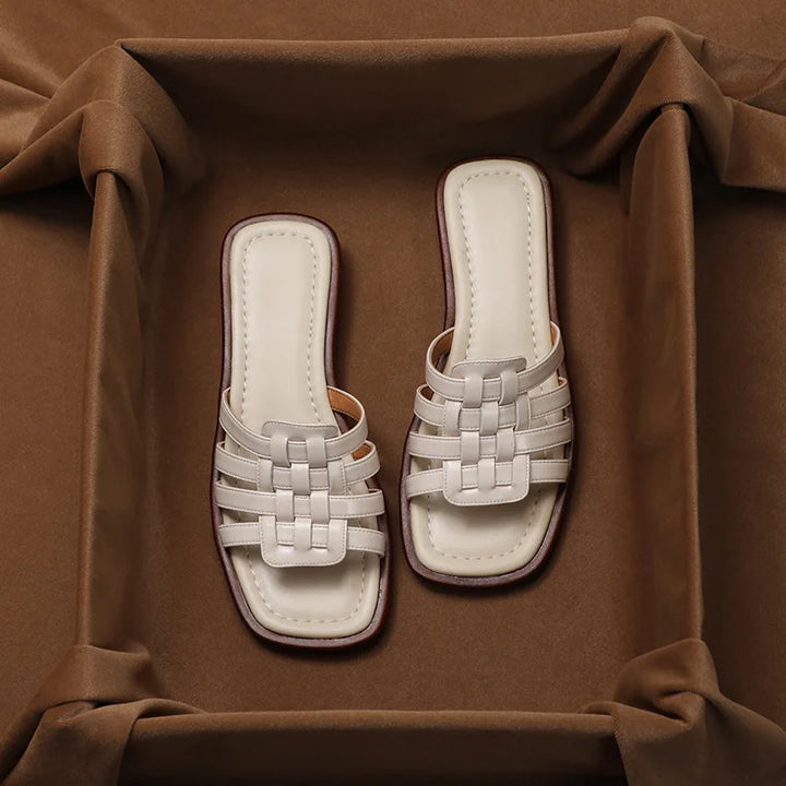 Womens Leather Flats Classic Fit