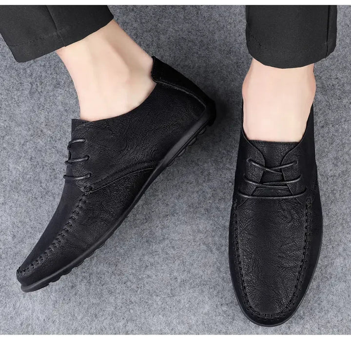 Mens Casual Leather Moccasin Shoes