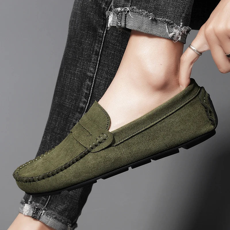Mens Leather Slip-On Shoes Stylish Fit - BritishMode