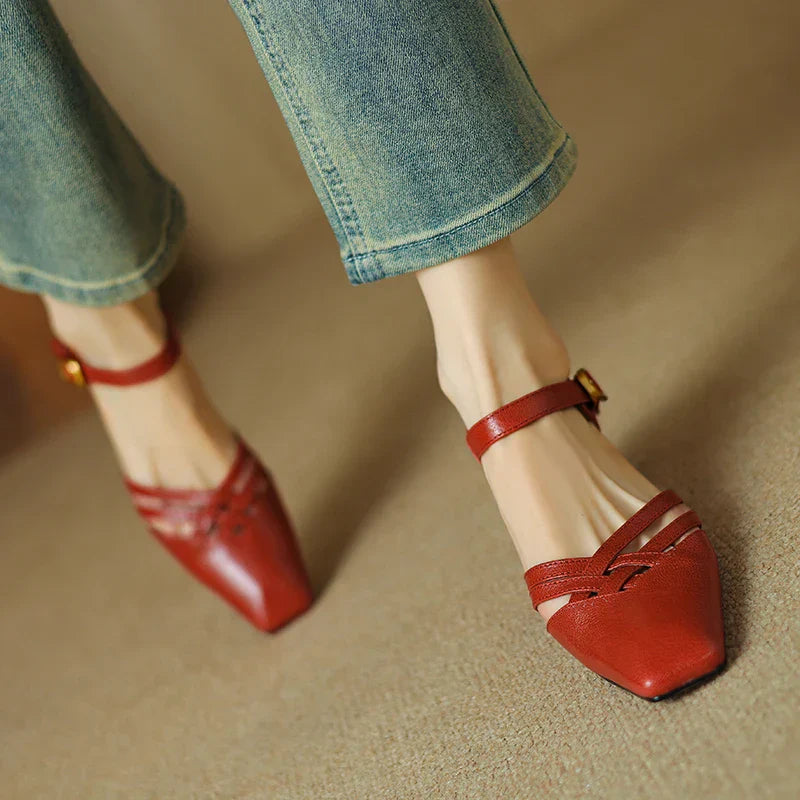 Womens Heels Genuine Leather Classic Fit