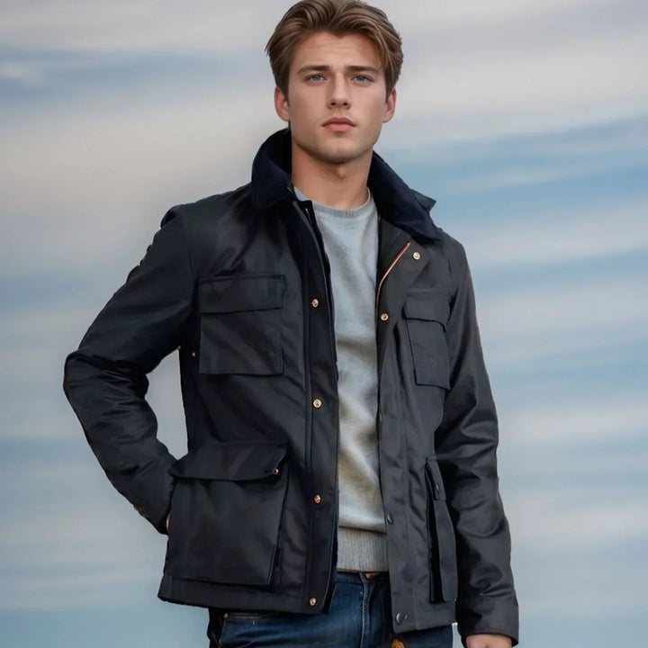 Mens Bomber Jacket Multi-Pocket Comfortable Fit