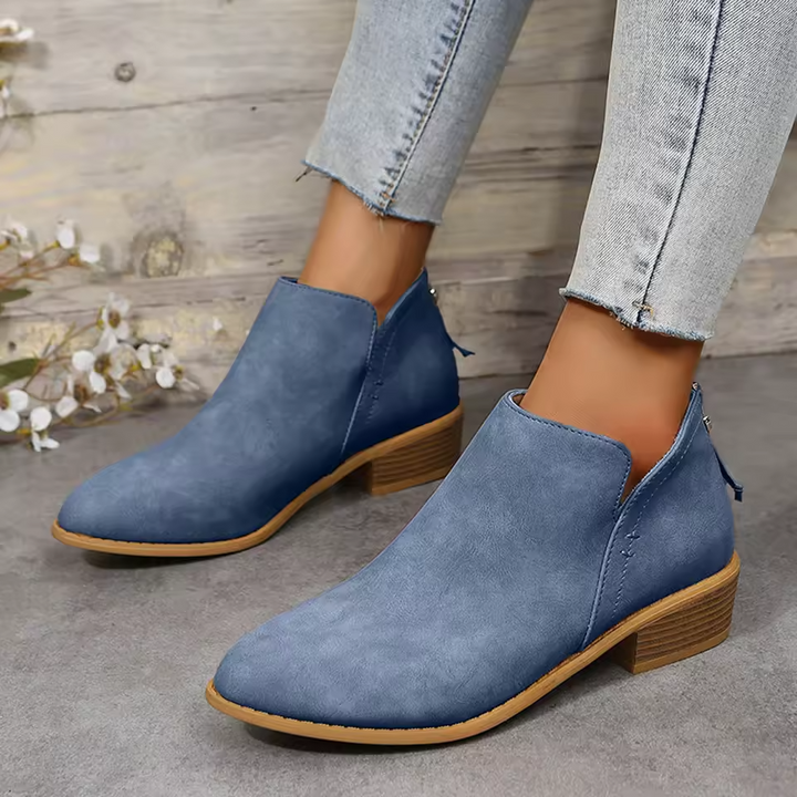 Womens Ankle Boots High Heel Pointed Toe