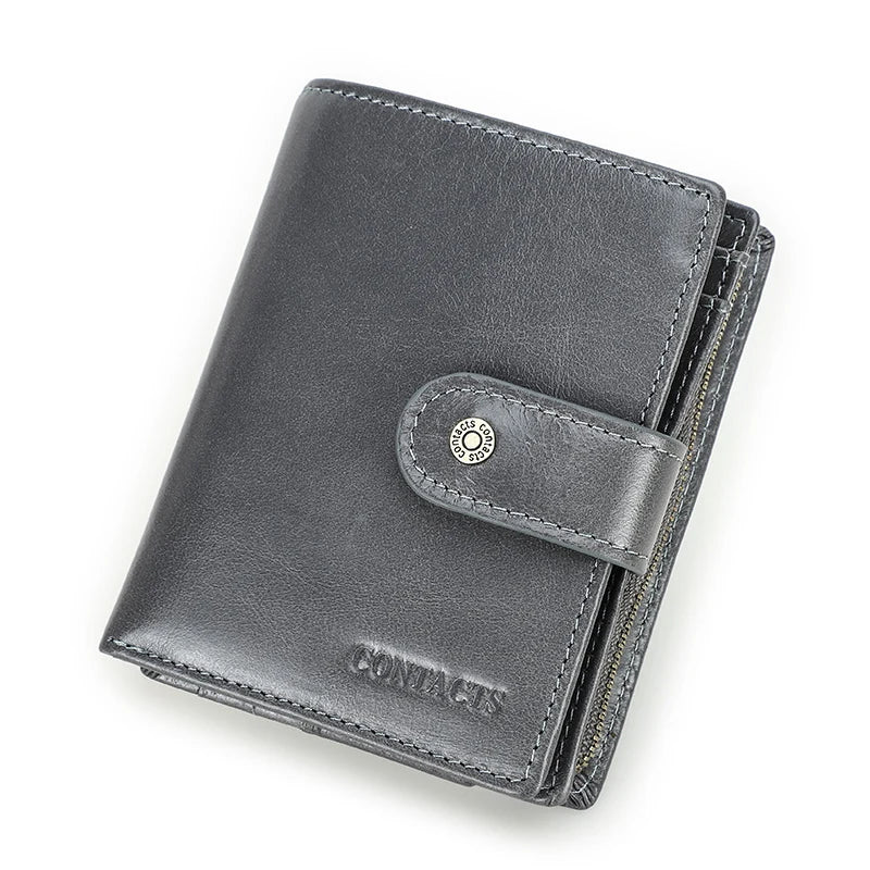 Mens Leather Wallet Bifold Slim Fit
