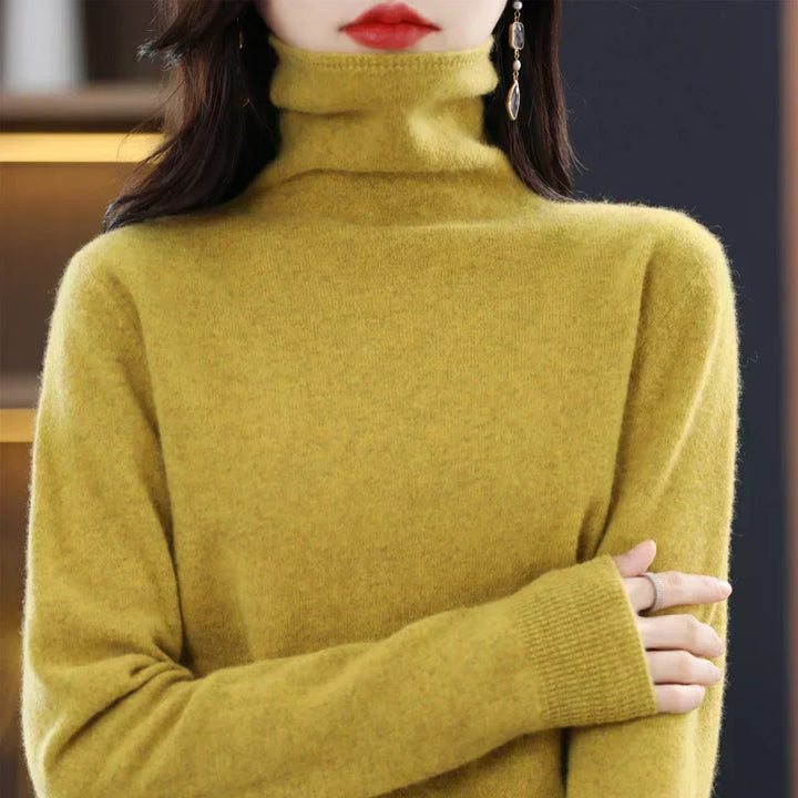 Womens Crew Neck Sweater Soft Merino Wool