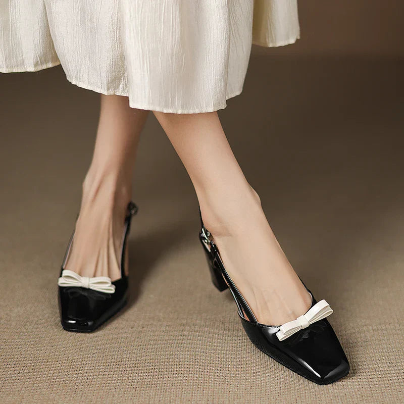 Womens Genuine Leather Heels Classic Fit
