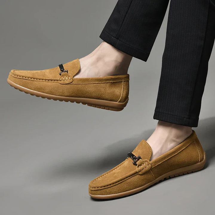 Mens Loafers Suede Slip-On