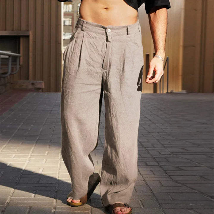 Mens Trousers Comfortable Loose Fit