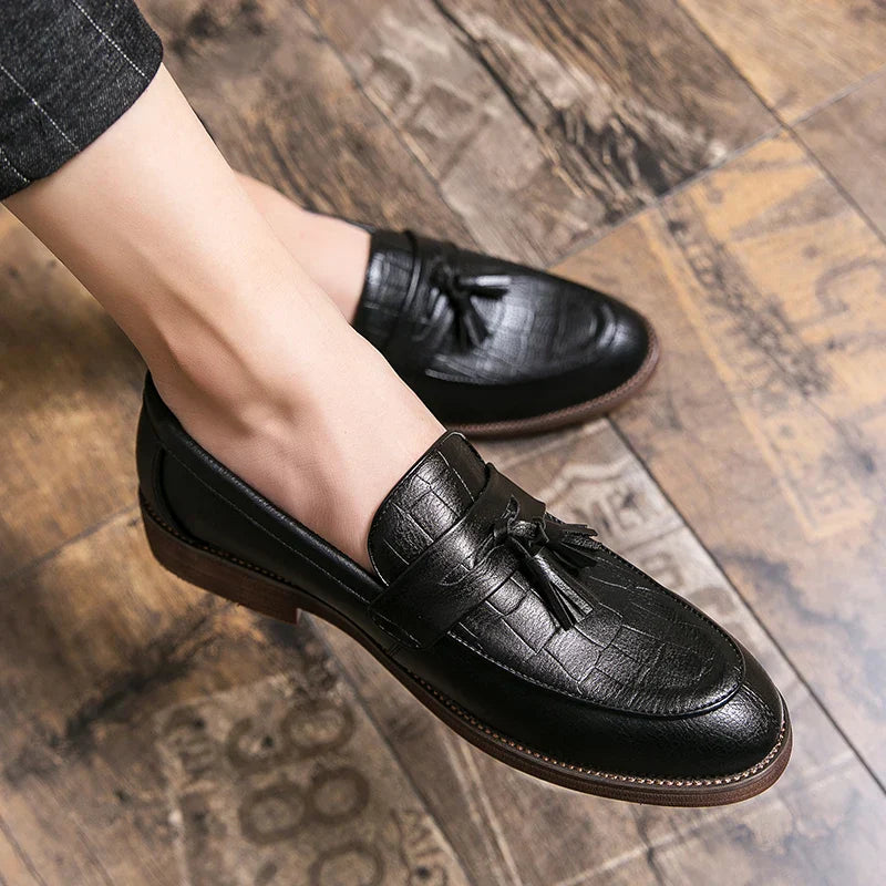Mens Leather Moccasin Loafers