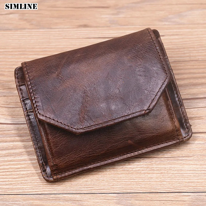 Mens Leather Wallet Genuine Slim Design - BritishMode