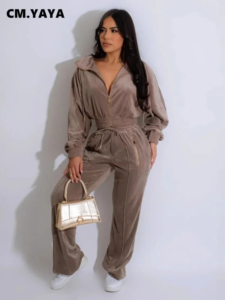 Womens 2-Piece Fleece Tracksuit Soft Fit - BritishMode