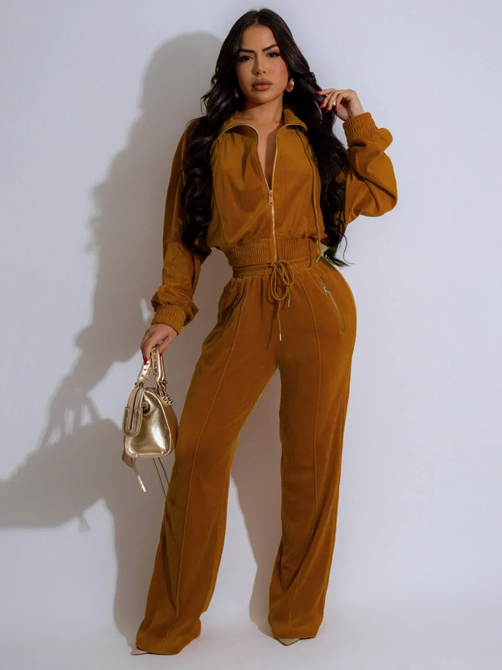 Womens 2-Piece Fleece Tracksuit Soft Fit