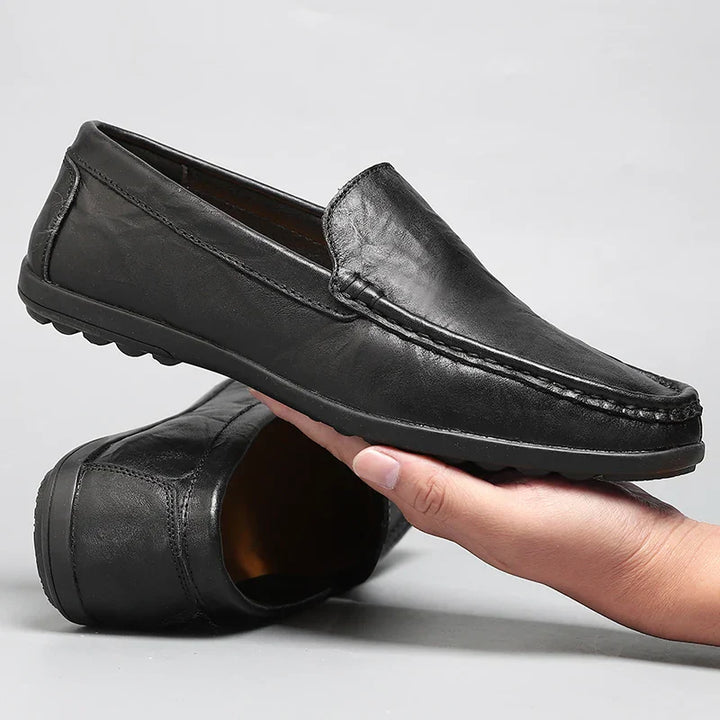 Mens Loafers Genuine Leather Slip-On - BritishMode