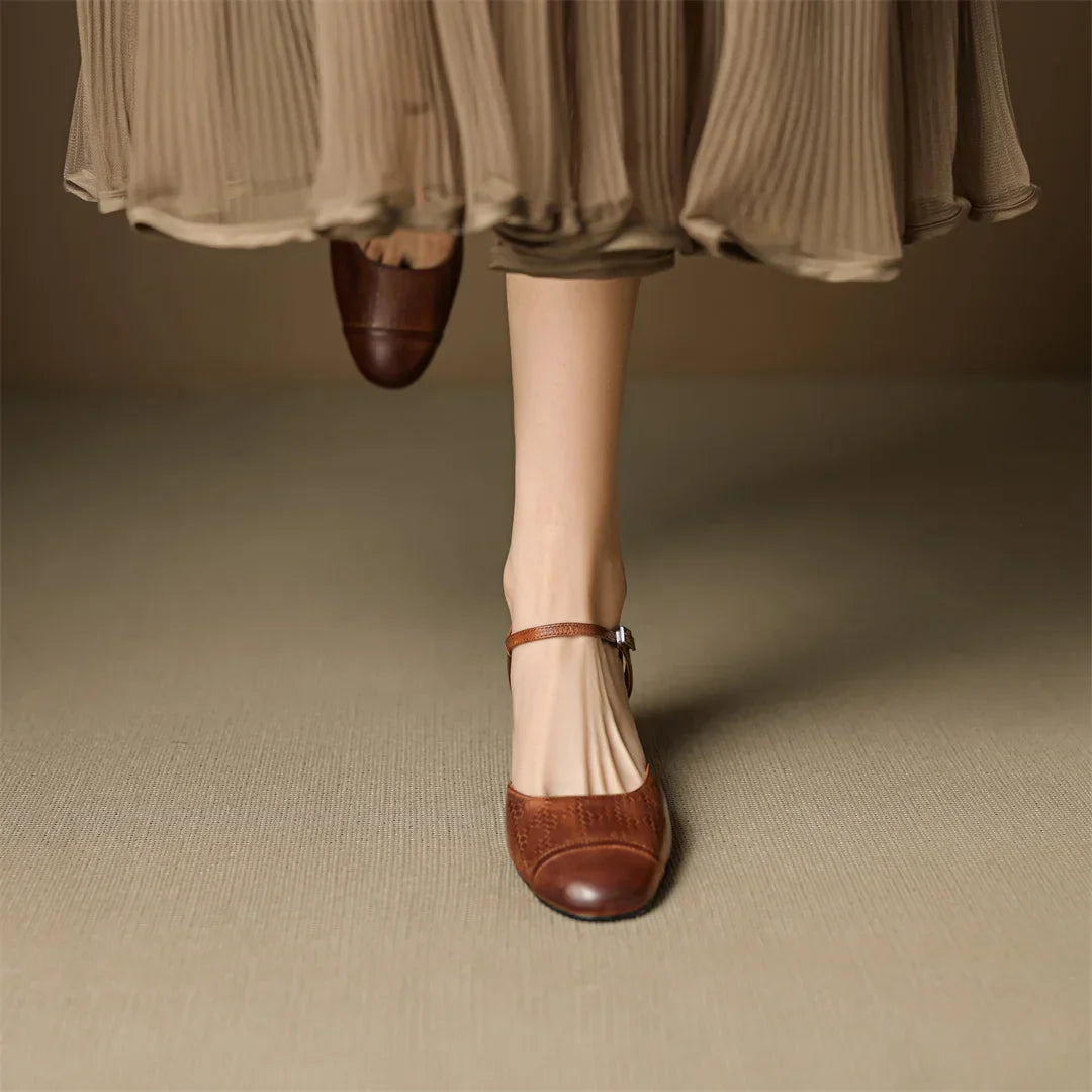 Womens Genuine Leather Pumps Classic Fit