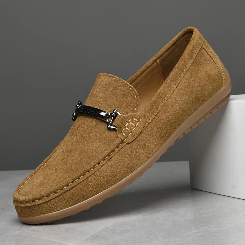 Mens Loafers Suede Slip-On