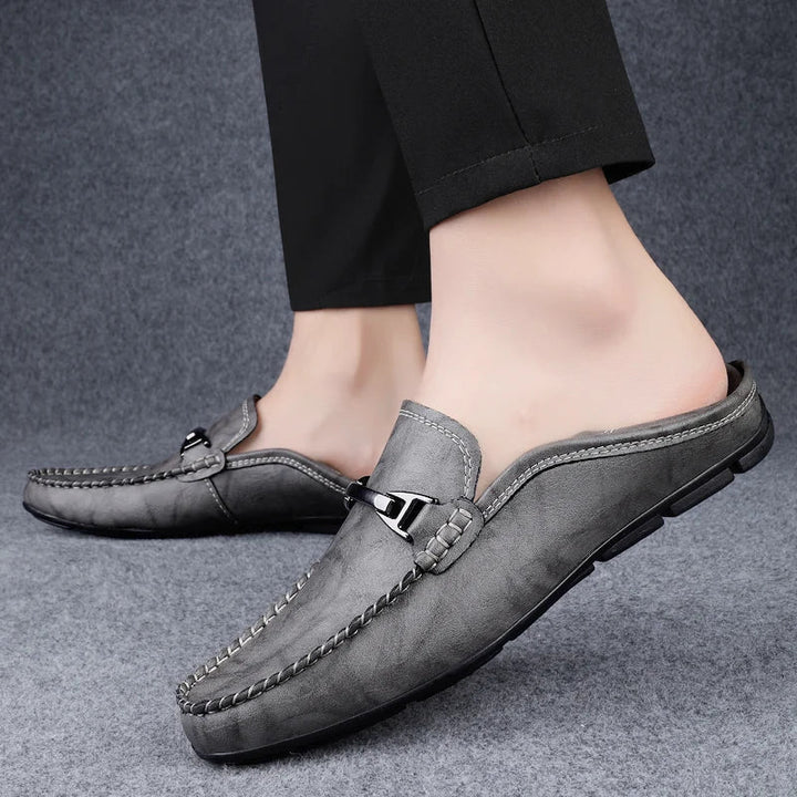 Mens Loafers Genuine Leather Slip-On