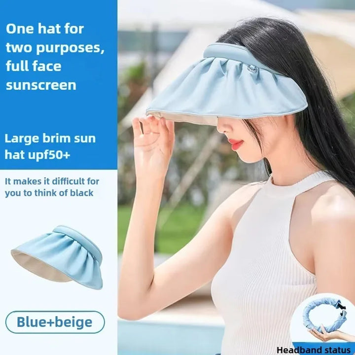 Unisex Sun Protection Hat Packable Large Brim