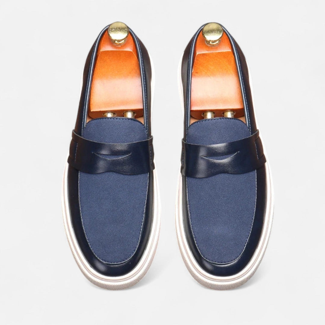 Mens Penny Loafers Hybrid Leather Slip-On