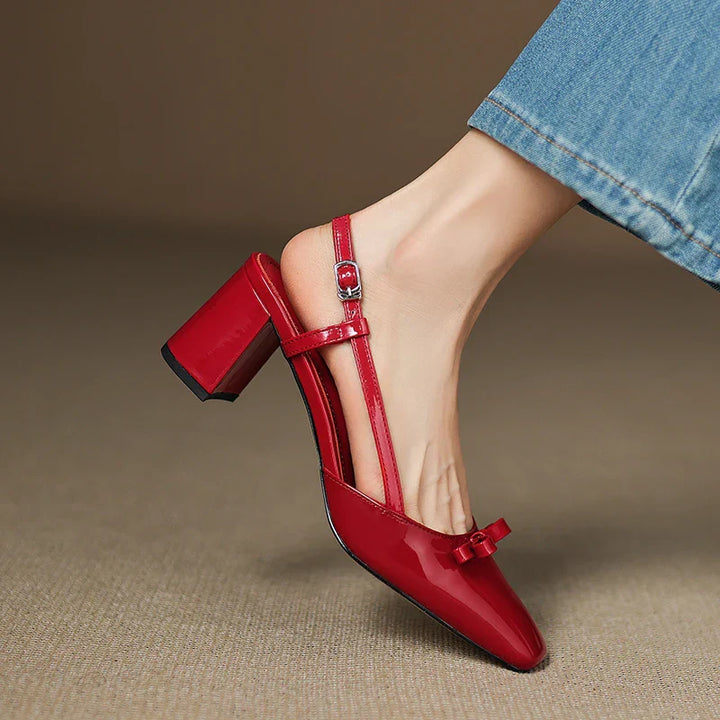 Womens Genuine Leather Heels Classic Fit