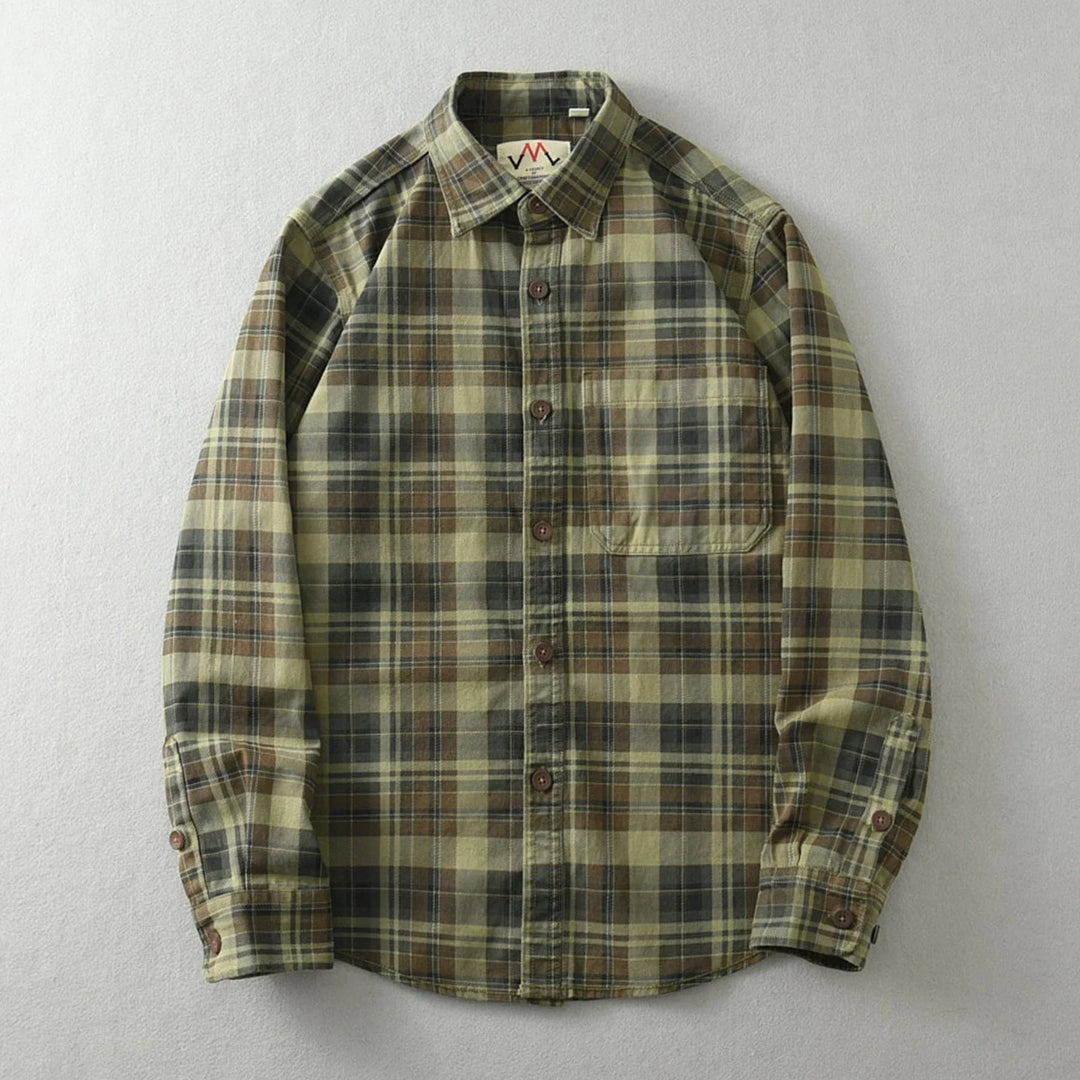 Mens Flannel Shirt Plaid Classic Fit