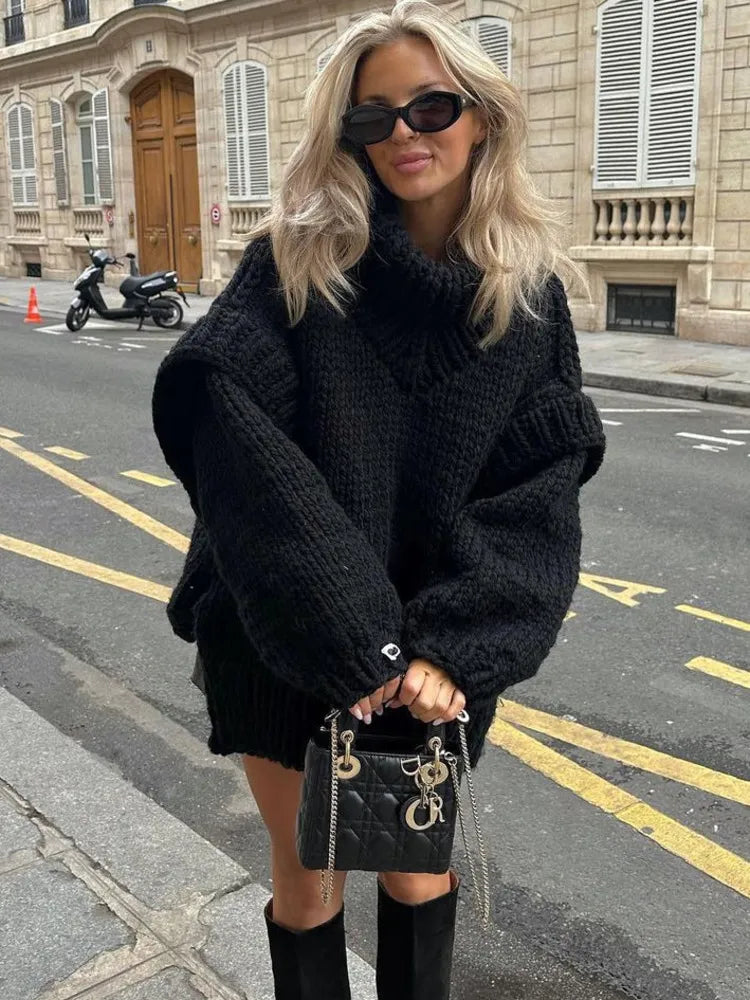 Womens Sweater Dress Knitted Comfortable Fit - BritishMode