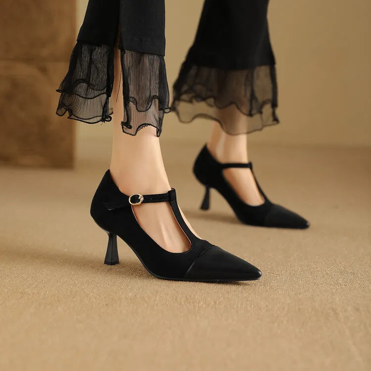 Womens Leather Heels Classic Fit