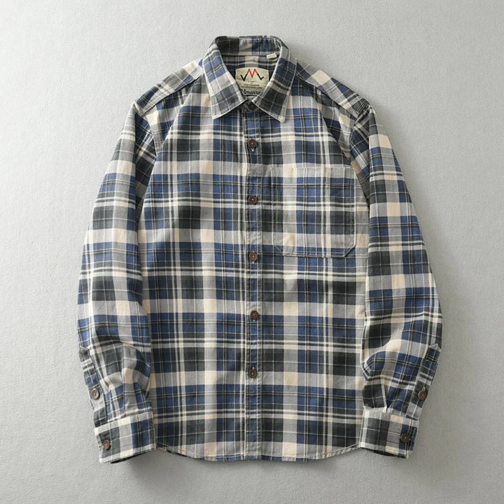 Mens Flannel Shirt Plaid Classic Fit