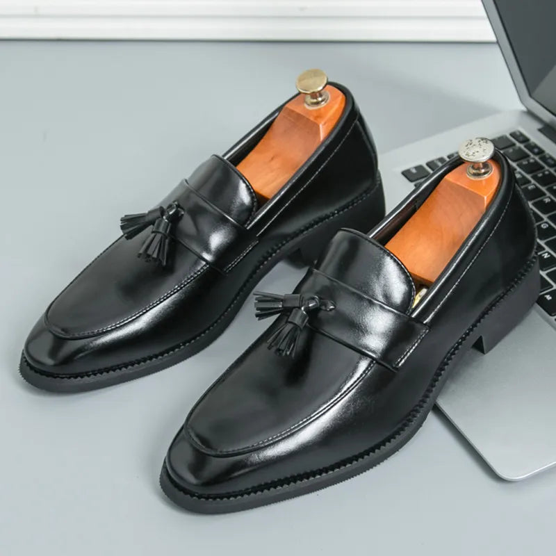 Mens Leather Loafer Slip-On