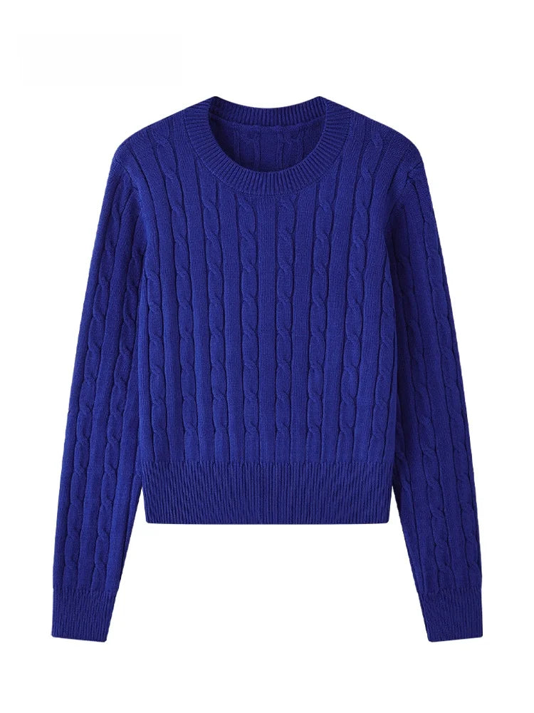 Womens Knit Sweater with Animal Pattern Cozy Fit - BritishMode