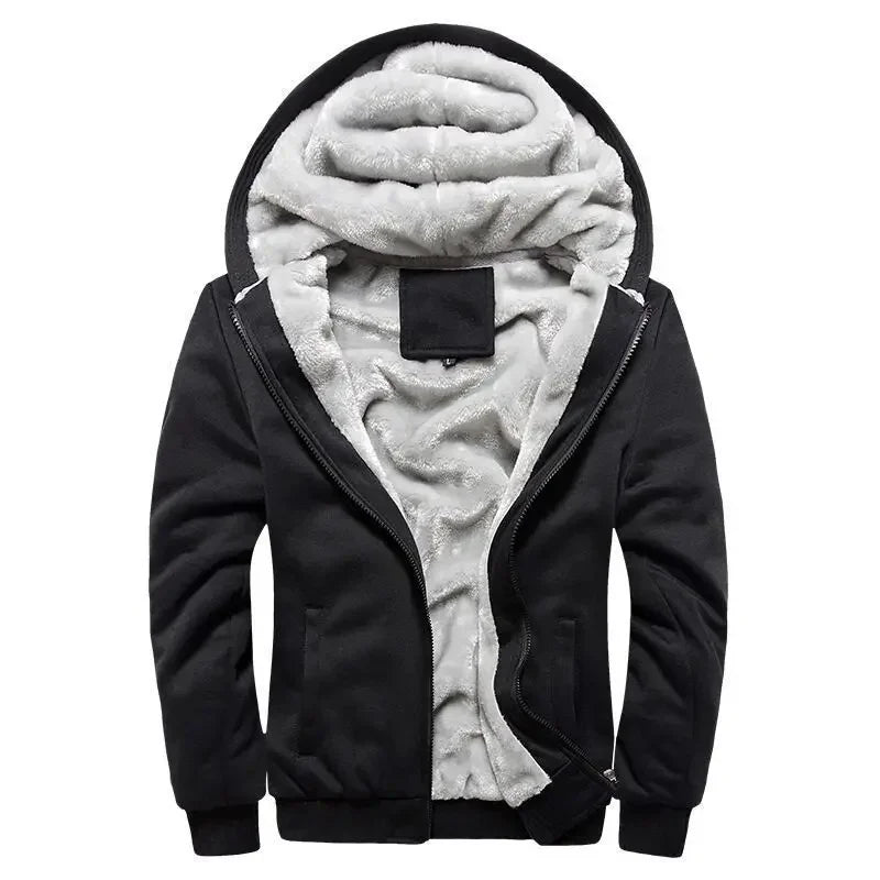 Unisex Quilted Fleece Jacket with Hooded Design