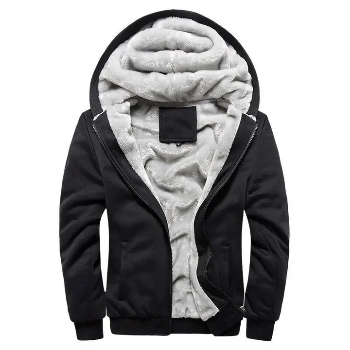 Unisex Quilted Fleece Jacket with Hooded Design