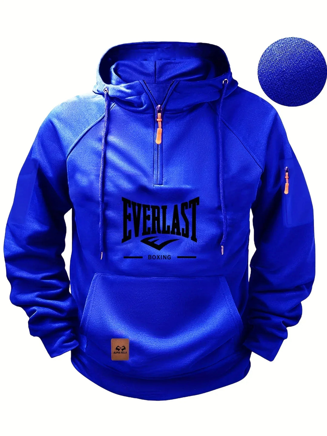 Mens Zip-Up Hooded Sweatshirt Fleece Casual Fit