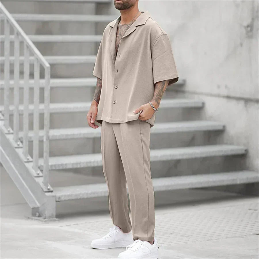 Mens Summer Clothing Set Lightweight Comfortable Fit