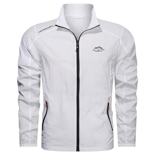 Mens Lightweight Windbreaker Water-Resistant Relaxed Fit